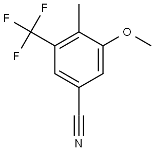 3-Methoxy-4-methyl-5-(trifluoromethyl)benzonitrile Structure