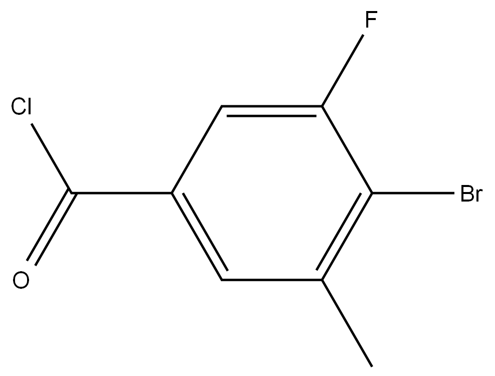 4-Bromo-3-fluoro-5-methylbenzoyl chloride Struktur
