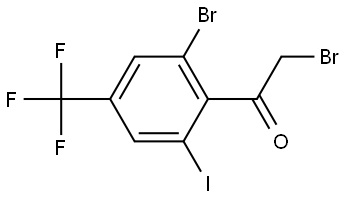 2-Bromo-1-[2-bromo-6-iodo-4-(trifluoromethyl)phenyl]ethanone Structure