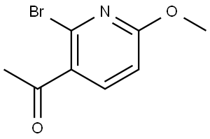 1-(2-Bromo-6-methoxy-3-pyridinyl)ethanone Struktur