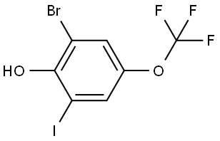 2-bromo-6-iodo-4-(trifluoromethoxy)phenol Structure