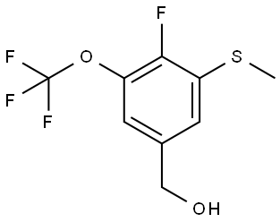 4-Fluoro-3-(methylthio)-5-(trifluoromethoxy)benzenemethanol Structure