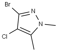 3-bromo-4-chloro-1,5-dimethyl-1H-pyrazole Structure