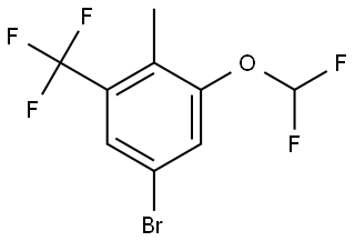 5-Bromo-1-(difluoromethoxy)-2-methyl-3-(trifluoromethyl)benzene Structure