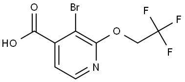 3-Bromo-2-(2,2,2-trifluoroethoxy)-4-pyridinecarboxylic acid Structure