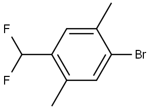 1-bromo-4-(difluoromethyl)-2,5-dimethylbenzene Struktur