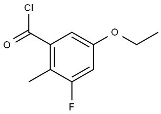 5-Ethoxy-3-fluoro-2-methylbenzoyl chloride 结构式