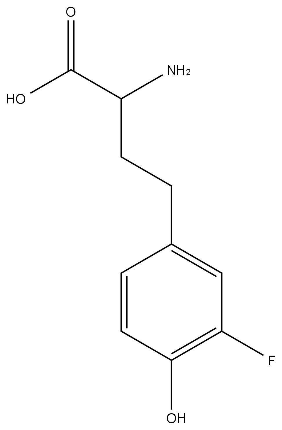 2-amino-4-(3-fluoro-4-hydroxyphenyl)butanoic acid Structure