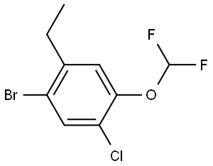 1-Bromo-5-chloro-4-(difluoromethoxy)-2-ethylbenzene Structure