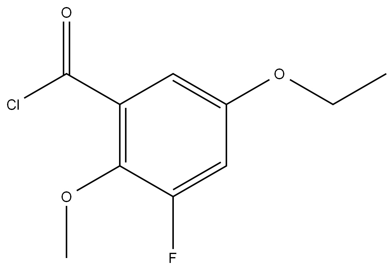 5-Ethoxy-3-fluoro-2-methoxybenzoyl chloride 结构式