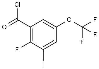 2-Fluoro-3-iodo-5-(trifluoromethoxy)benzoyl chloride 结构式