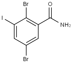 2,5-Dibromo-3-iodobenzamide 结构式