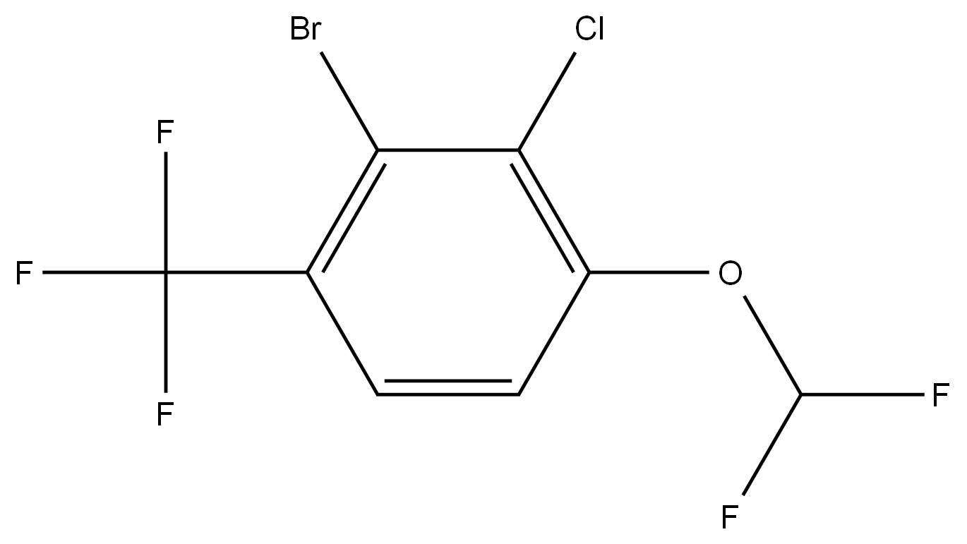2-Bromo-3-chloro-4-(difluoromethoxy)-1-(trifluoromethyl)benzene Structure