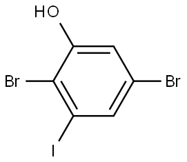 2,5-Dibromo-3-iodophenol,2169478-86-6,结构式