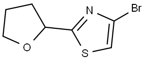 4-bromo-2-(tetrahydrofuran-2-yl)thiazole Struktur