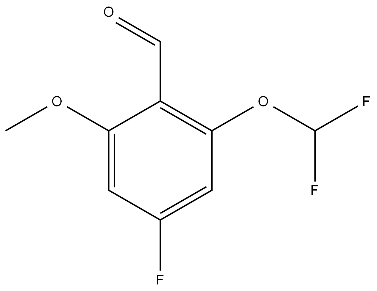 2-(Difluoromethoxy)-4-fluoro-6-methoxybenzaldehyde 结构式