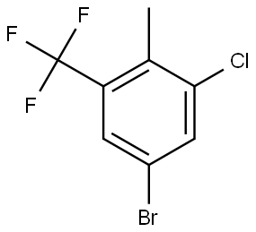 5-Bromo-1-chloro-2-methyl-3-(trifluoromethyl)benzene Structure