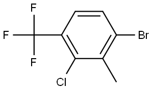 1-bromo-3-chloro-2-methyl-4-(trifluoromethyl)benzene Structure