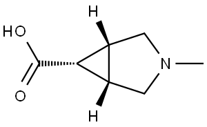 (1R,5S,6S)-3-甲基-3-氮杂双环[3.1.0]己烷-6-羧酸, 2170530-53-5, 结构式