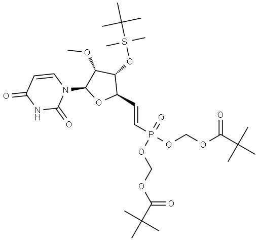 5'-(E)-VP-2'-OMe-3'-O-TBDMS-U Structure