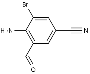 4-Amino-3-bromo-5-formyl-benzonitrile Struktur