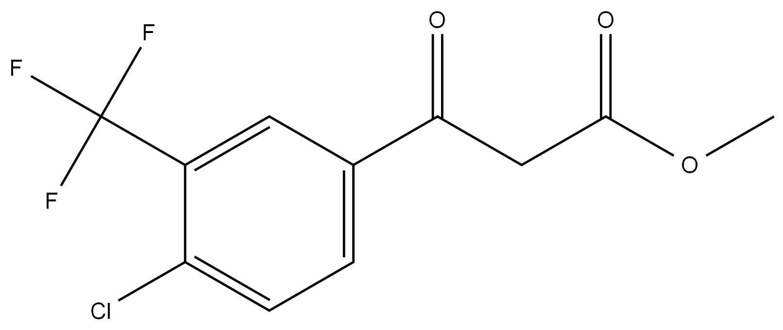 Methyl 4-chloro-β-oxo-3-(trifluoromethyl)benzenepropanoate Struktur