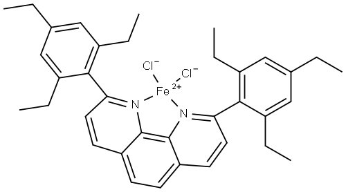 (T-4)-[2,9-双(2,4,6-三乙基苯基)-1,10-菲咯啉-ΚN1,ΚN10]二氯酚, 2173362-95-1, 结构式