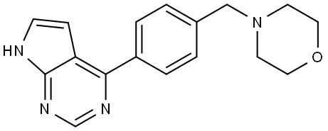 4-[4-(4-morpholinylmethyl)phenyl]-7H-pyrrolo[2,3-D]pyrimidine Structure