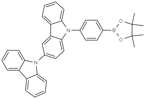 9-(4-(4,4,5,5-tetramethyl-1,3,2-dioxaborolan-2-yl)phenyl)-9H-3,9'-dicarbazole 结构式