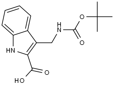3-[(Boc-amino)methyl]-1H-indole-2-carboxylic Acid Struktur