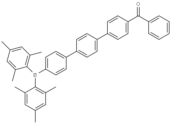(4''-(dimesitylboraneyl)-[1,1':4',1''-terphenyl]-4-yl)(phenyl)methanone Structure