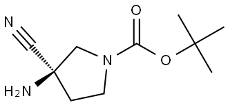 tert-butyl (R)-3-amino-3-cyanopyrrolidine-1-carboxylate 结构式