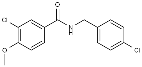 3-Chloro-N-[(4-chlorophenyl)methyl]-4-methoxybenzamide Struktur
