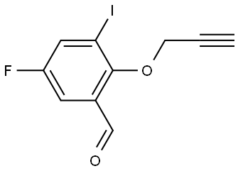5-Fluoro-3-iodo-2-(2-propyn-1-yloxy)benzaldehyde Structure