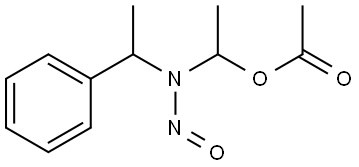 1-(nitroso(1-phenylethyl)amino)ethyl acetate Structure