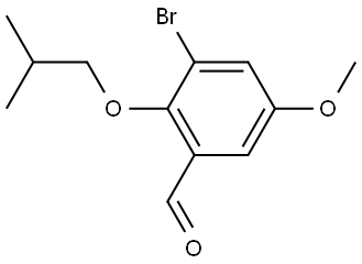 3-Bromo-5-methoxy-2-(2-methylpropoxy)benzaldehyde 结构式