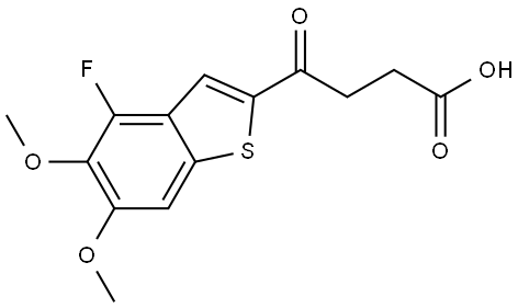 4-(4-Fluoro-5,6-dimethoxybenzo[b]thiophen-2-yl)-4-oxobutanoic acid Structure