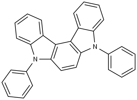 Indolo[2,3-c]carbazole, 5,8-dihydro-5,8-diphenyl- Structure