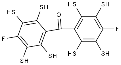 Bis(4-fluoro-2,3,5,6-tetramercaptophenyl)methanone Structure