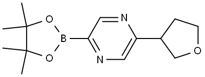 2-(tetrahydrofuran-3-yl)-5-(4,4,5,5-tetramethyl-1,3,2-dioxaborolan-2-yl)pyrazine Struktur