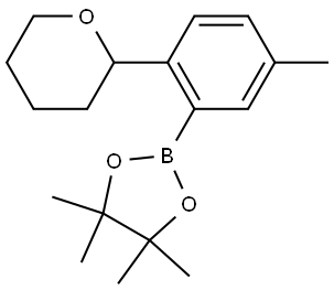 2-(Oxan-2-yl)-5-methylphenylboronic acid pinacol ester Structure