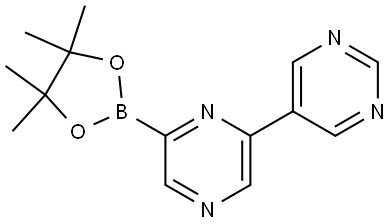 5-(6-(4,4,5,5-tetramethyl-1,3,2-dioxaborolan-2-yl)pyrazin-2-yl)pyrimidine Structure