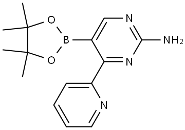 2-Amino-4-(pyridin-2-yl)pyrimidine-5-boronic acid pinacol ester Struktur