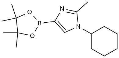 1-cyclohexyl-2-methyl-4-(4,4,5,5-tetramethyl-1,3,2-dioxaborolan-2-yl)-1H-imidazole Structure
