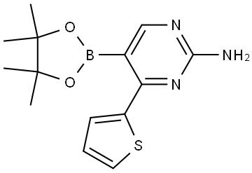 2-Amino-4-(2-thienyl)pyrimidine-5-boronic acid pinacol ester Struktur