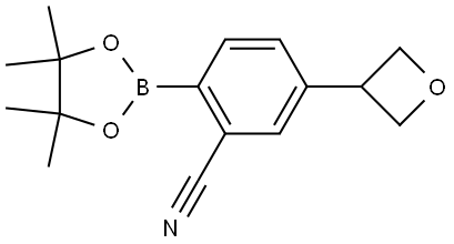 5-(oxetan-3-yl)-2-(4,4,5,5-tetramethyl-1,3,2-dioxaborolan-2-yl)benzonitrile,2223035-94-5,结构式