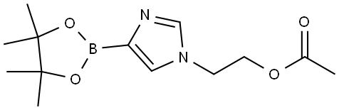 2-(4-(4,4,5,5-tetramethyl-1,3,2-dioxaborolan-2-yl)-1H-imidazol-1-yl)ethyl acetate Struktur