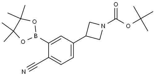 tert-butyl 3-(4-cyano-3-(4,4,5,5-tetramethyl-1,3,2-dioxaborolan-2-yl)phenyl)azetidine-1-carboxylate Structure
