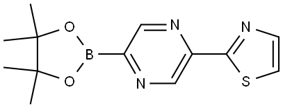 2-(5-(4,4,5,5-tetramethyl-1,3,2-dioxaborolan-2-yl)pyrazin-2-yl)thiazole Struktur