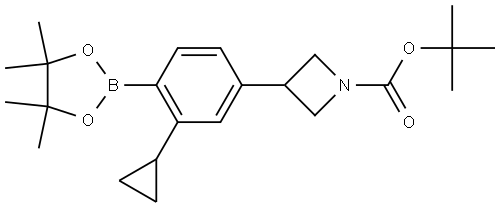 tert-butyl 3-(3-cyclopropyl-4-(4,4,5,5-tetramethyl-1,3,2-dioxaborolan-2-yl)phenyl)azetidine-1-carboxylate|